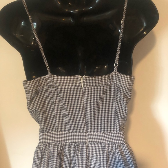 Black and white retro gingham midi dress - Picture 5 of 8